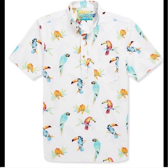 Chubbies Mens Dude Where’s Macaw silky shirt NWT - Picture 3 of 5